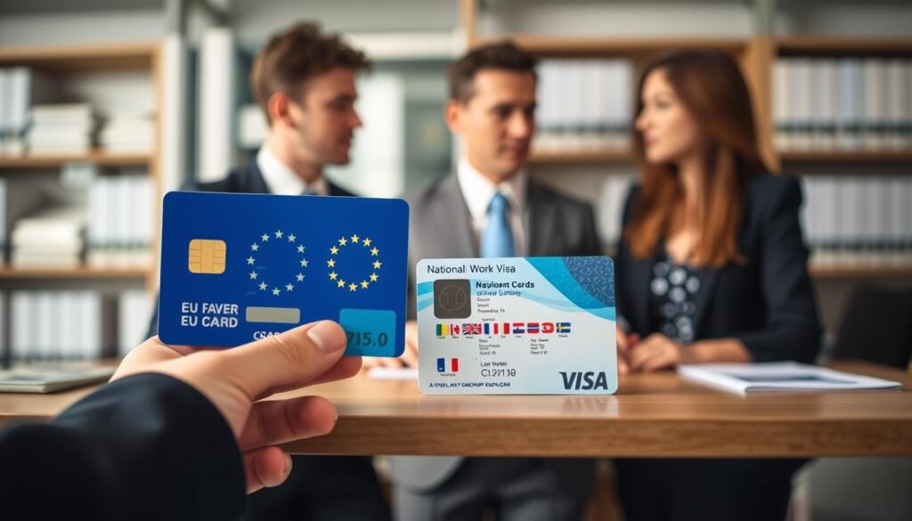 Difference between EU Blue Card and national work visa